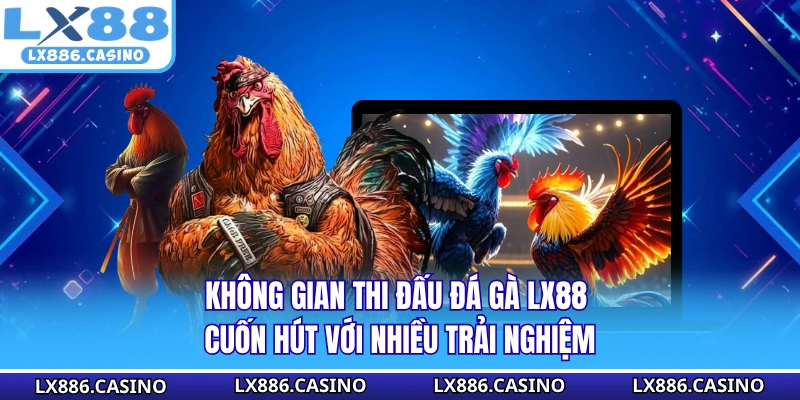 Không gian thi đấu đá gà LX88 cuốn hút với nhiều trải nghiệm